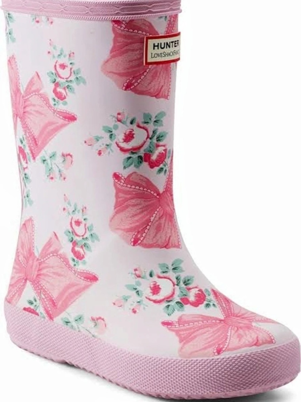 Hunter x LoveShackFancy Kids' First Classic Rain Boot Pink Size 11 - Picture 1 of 2
